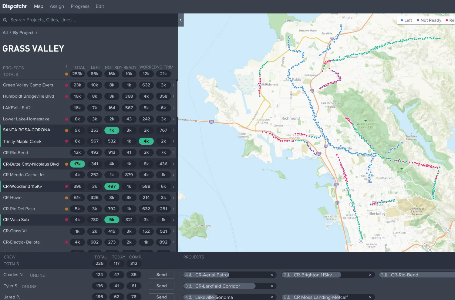 Dispatchr — PRIORITIZE GRID-WIDE MAP