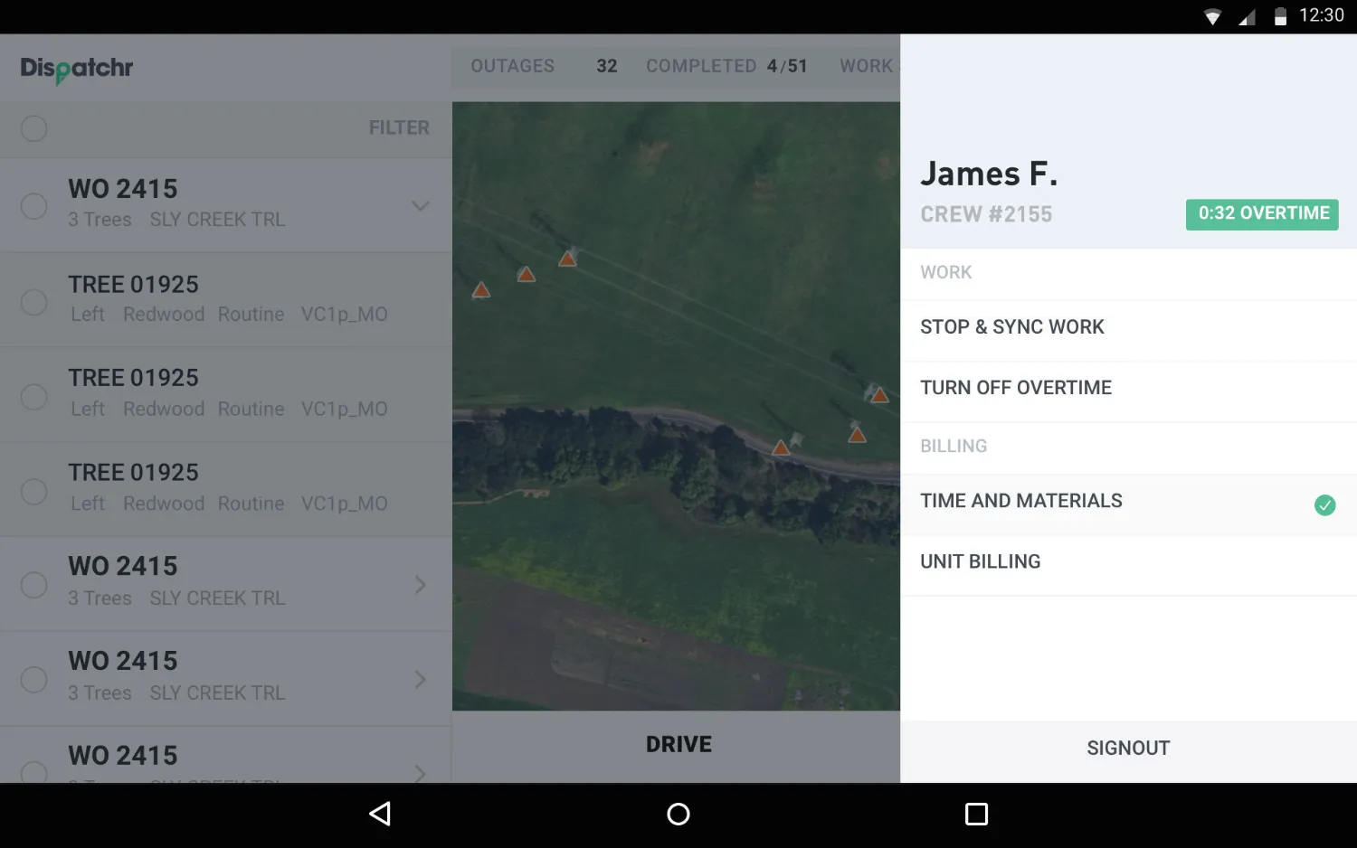 Dispatchr — FIELD TIME and BILLING