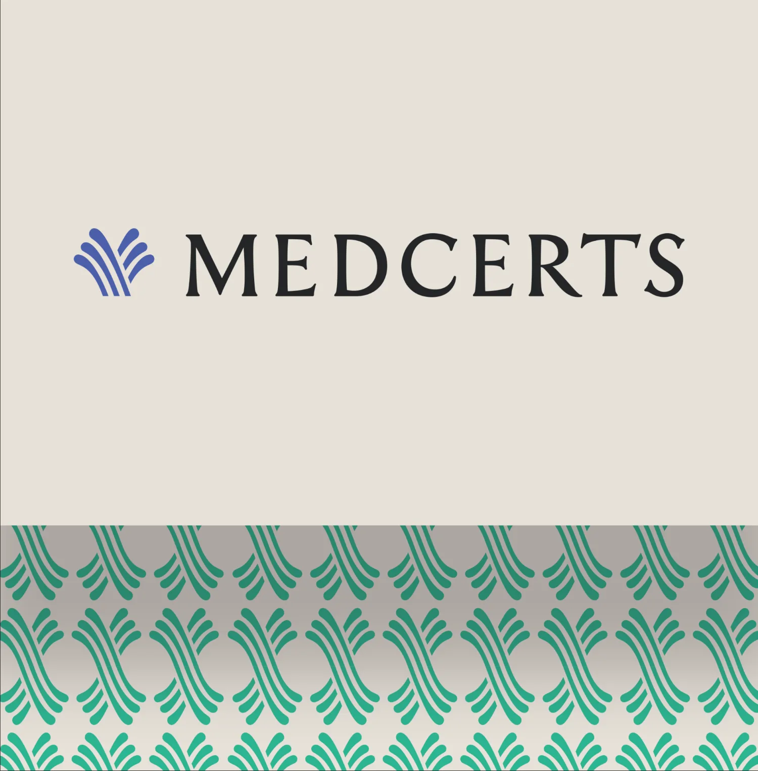 MedCerts logo and pattern system