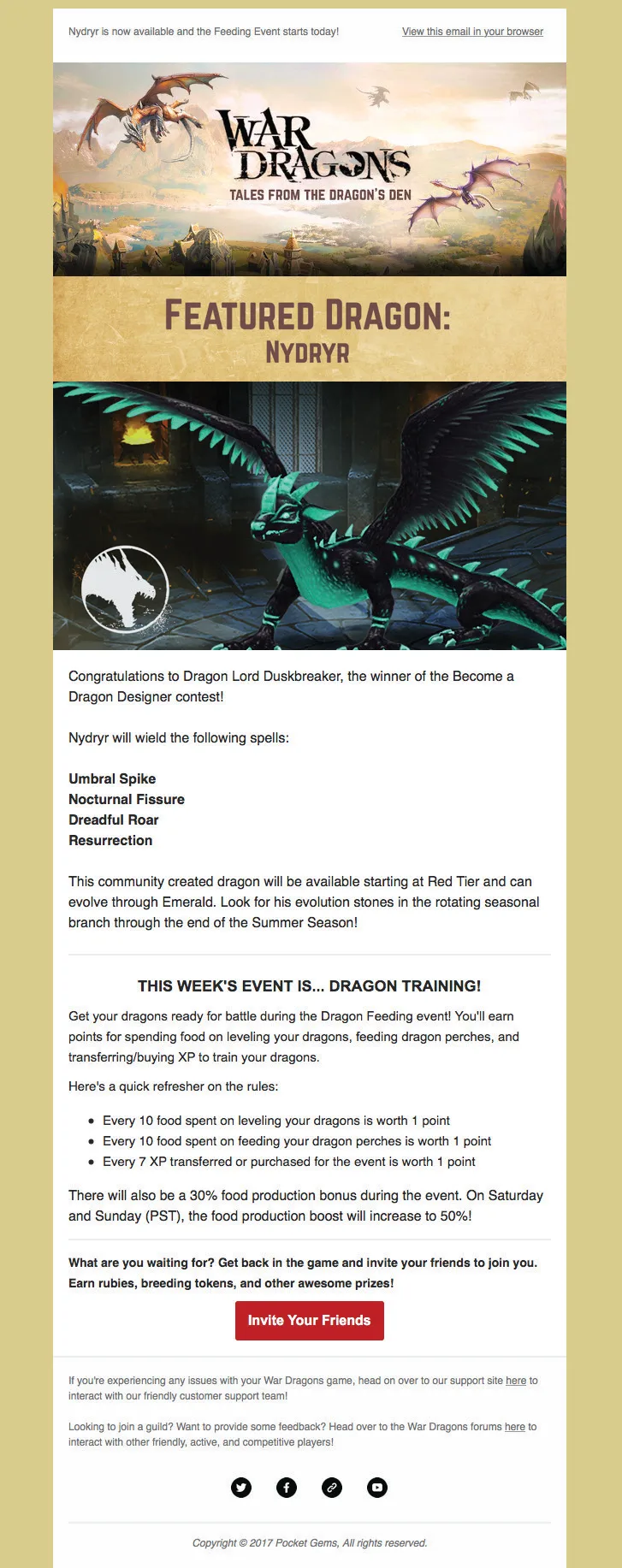 Pocket Gems — CAMPAIGN FEATURED DRAGON