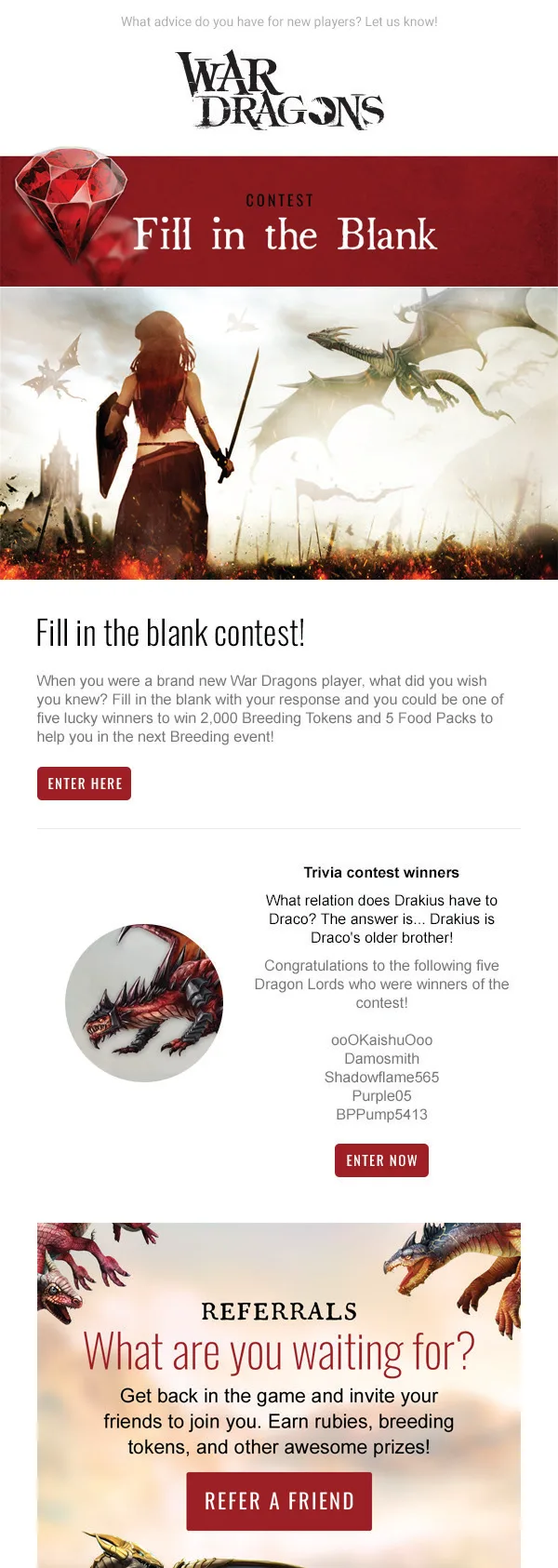 Pocket Gems — CAMPAIGN CONTEST EMAIL