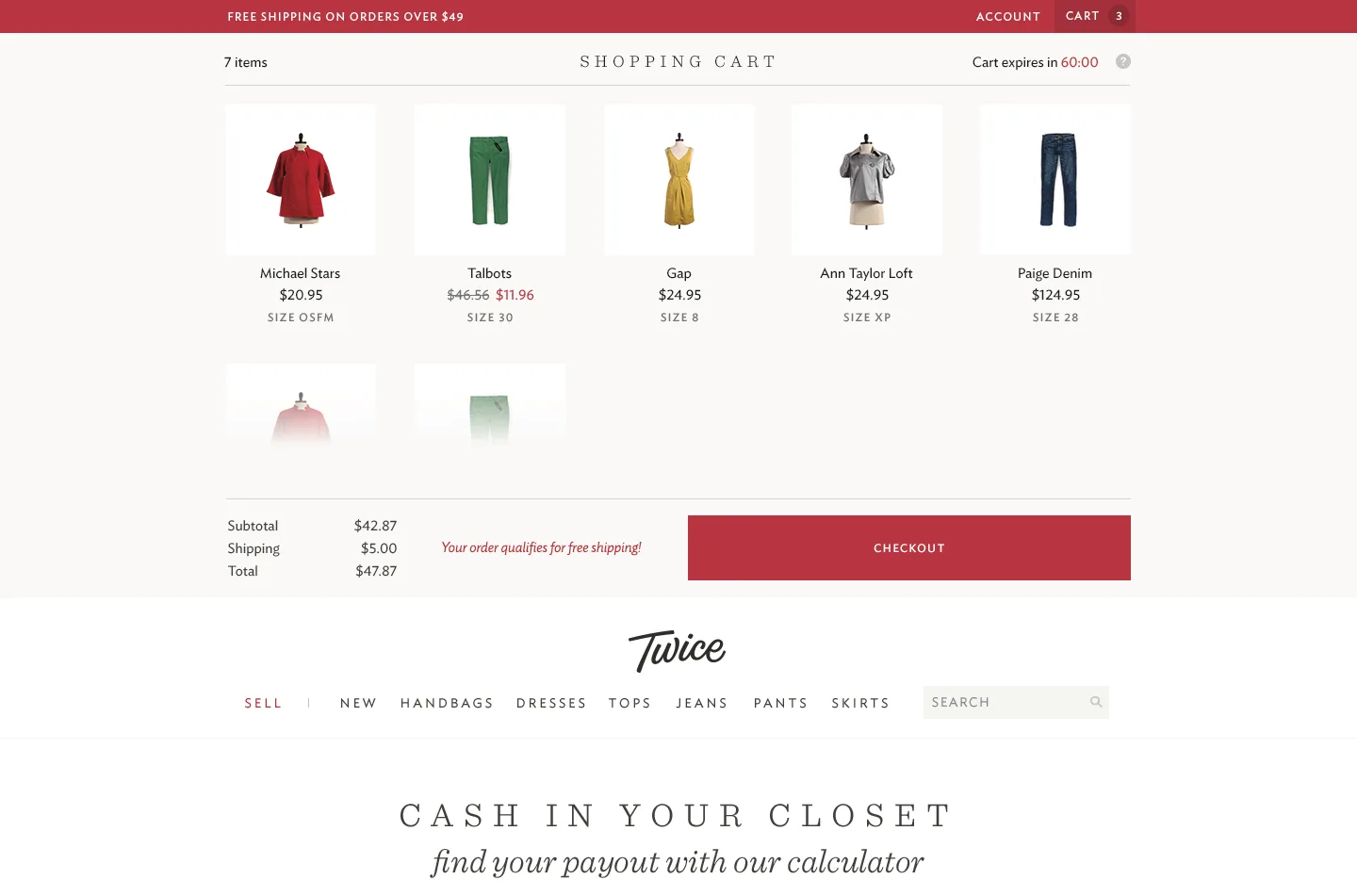Twice — large visor cart variation