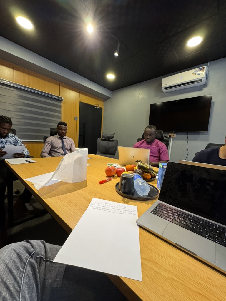 Interview day in the Lagos conference room