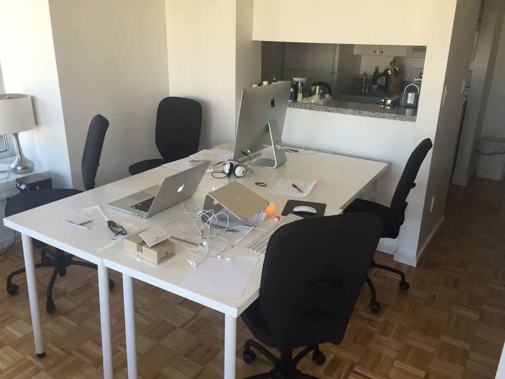 The first Punch office — IKEA desks and iMacs in a San Francisco apartment